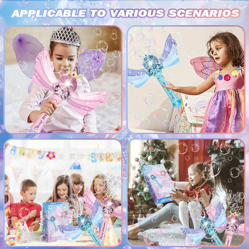 Varita De Burbujas Para Niños X2 Con Luz Y Música Color