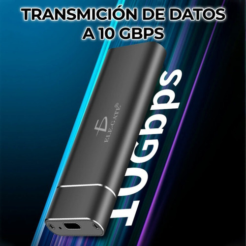 Case Para Ssd M.2 Protocolo Nvme Con Cables Tipo C & Usb 3.0