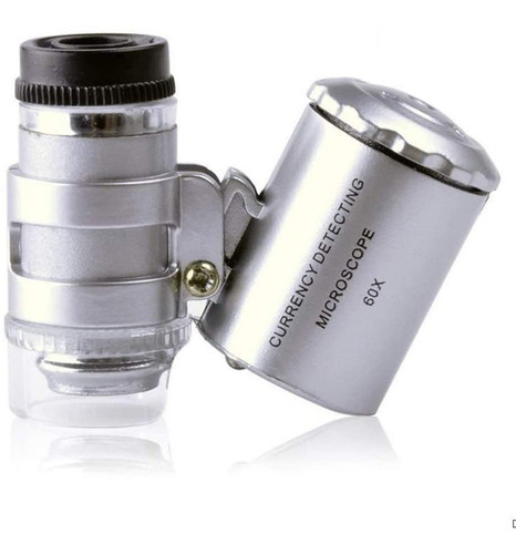 Microscopio Lupa Aumento 60x Luz Led Y Uv P Billetes Falsos