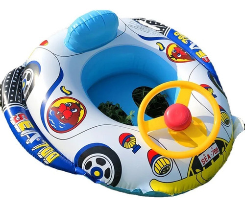 Asiento Flotador Inflable Con Manubrio Bebe 