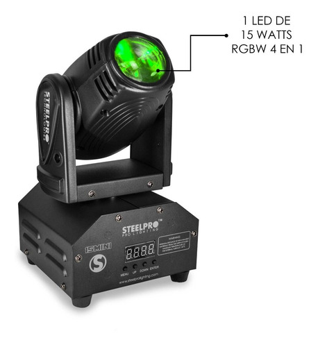 2 Cabezas Móviles Beam Rgbw 4 En 1 Con Maleta Steelpro