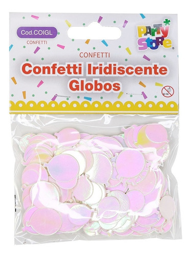 Imagen 2 de 2 de Confetti Iridiscente Estrella Corazon Globos Decoracion