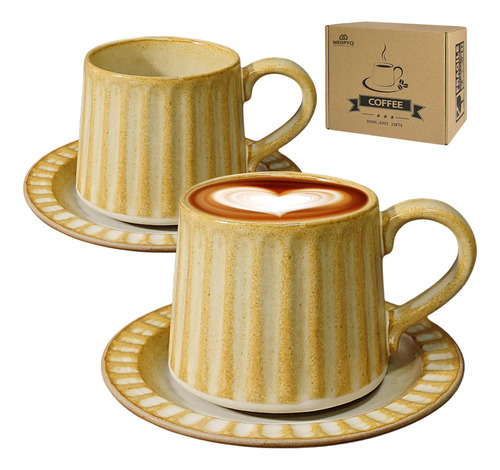 Weopycj Juego De Platillos De Taza De Cafe, Juego De Taza De