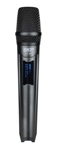 Microfone Sem Fio De Mão + Lapela Headset Uhf Skp Uhf400-d