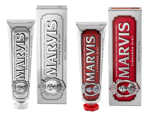 2x Marvis Whitening And Cinnamon Mint Toothpaste 85ml