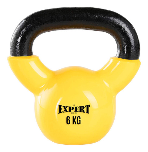 Pesas Rusas Hierro Macizo 6k Fitness Kettlebells Gym Color Amarillo