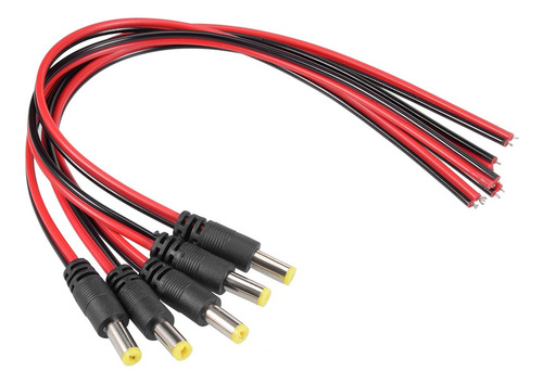 5 Unids Dc Power Pigtail Cable 12v Conector Macho Para Cctv