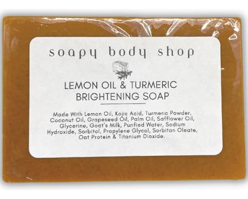 Brightening Lemon Turmeric & Kojic Acid Soap, Hyperpigm...