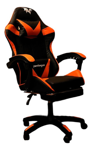 Silla Gamer Naranja Altura Regul Reclinable 135° Reposapies