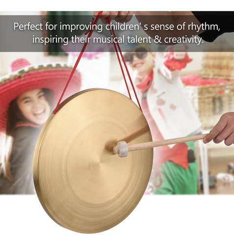 U Instrumento De Persión Gong De Cobre Y Latón De 30 Cm Con