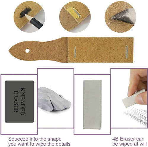 Imagen 3 de 5 de Kit De Dibujo Profesional + Estuche 34 Piezas