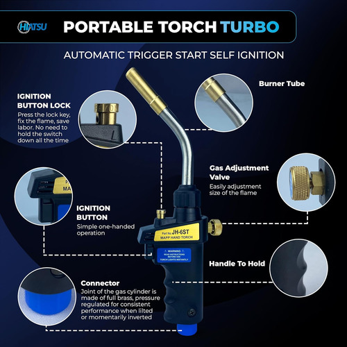 Antorcha Portátil Turbo Jh-6st De Arranque Automático De Pro