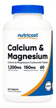 Comprar Nutricost Carbonato De Calcio Y Magnesio 240 Comprimidos, 12