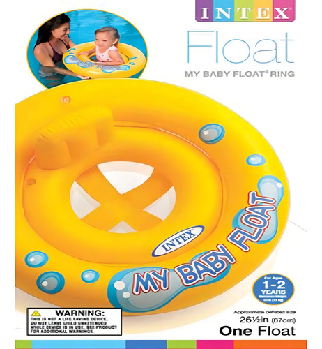 Inflable Salvavidas Andadera Flotador Intex Bebe 59574 Amarillo