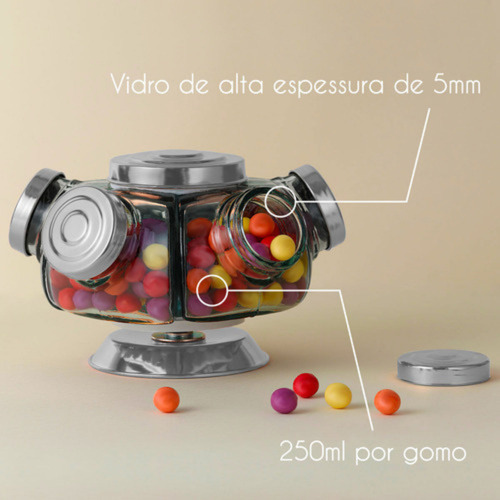 Baleiro Pequeno Bomboniere De Vidro Com Lembrancinha
