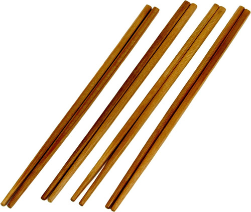 Palillos Chinos De Madera De Bambú, Color Café, Marrón