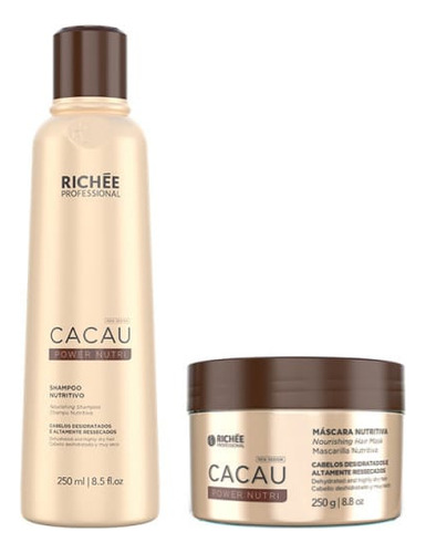 Kit Cacau Power Nutri Home Care Richée: Shampoo + Máscara