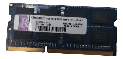 Memoria 4gb 1866mhz Sodimm Ddr3 Laptop Ram (Usado)