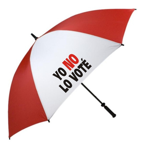 Paraguas Gigante Reforzado Con Texto Yo No Lo Vote Estampado
