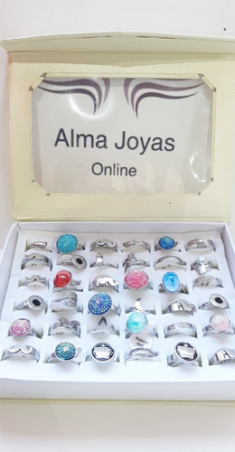 Lote 4 Cajas Anillos Surtidas X36u A $33 De Costo C/u