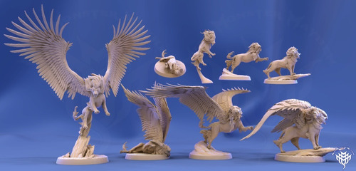 Archivo Stl Mini Monster Celestial Lion Impresoras 3d H057