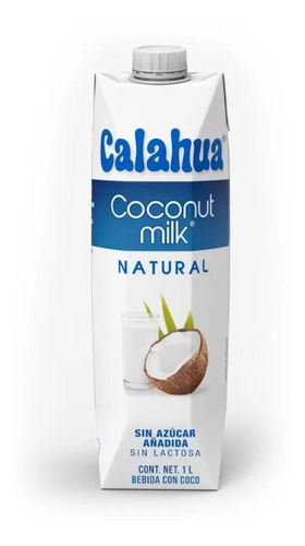 Calahua Leche De Coco Natural 1 Bote De 1lt