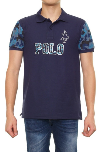 Playera Polo Club En Bloque / Azul