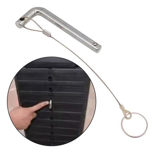 5 Pasador De Pila De Pesas Con Cuerda De 10mm X 65mm