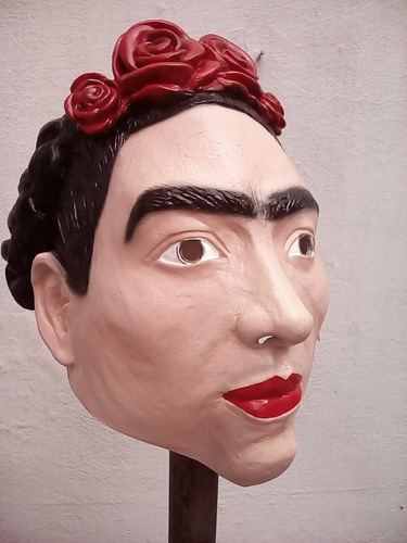 Frida La Pintora  Mascara Latex Hallowen Dia De Muertos