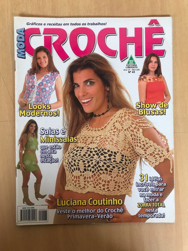 Revista Crochê 43 Minissaias Blusas Luciana Coutinho 3921