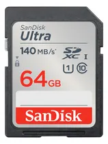 Comprar Tarjeta de Memoria SD para cámaras fotográficas SanDisk Ultra SDXC 64GB SDSDUNB-064G-GN6IN