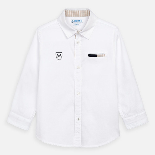 Camisa Manga Larga Vestir Coderas Niño 3171 Blanco