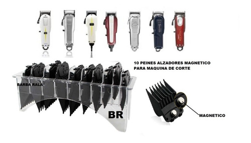 10 Peines Alzadores Magnetico Para Maquina De Corte W