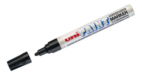 Marcadores Uni Paint Px 20 Negro Permanente Esmalte Unid Lb