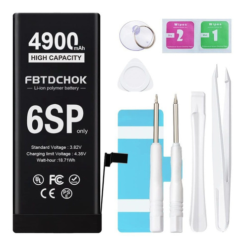 4900 Mah Bateria Mejorada Para iPhone 6s Plus Fbtdchok 0