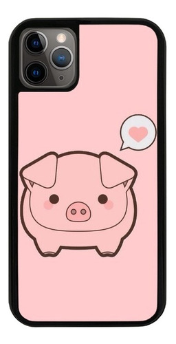 Funda Uso Rudo Tpu Para iPhone Cerdito Cerdo Rosita Corazon