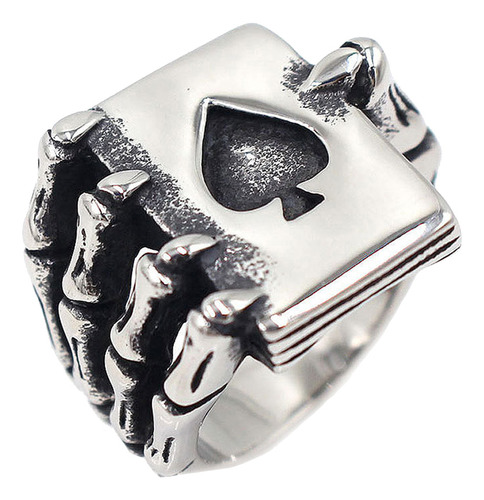 Anillo De Póker Vintage Con Forma De Calavera Para Hombre