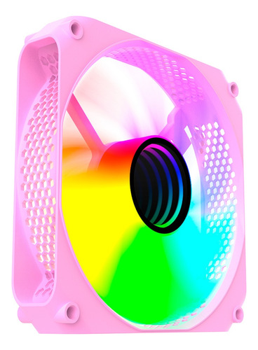 Ventoinha (kit 3 Fan), Candy, 120mm, Led Rgb, 4 Pinos, Rosa