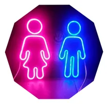 Comprar Carteles Neón Led - Pareja Baños - Luminoso