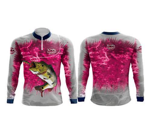 Camiseta Pesca Concept Fish Proteção Solar Tucunaré Cor Rosa