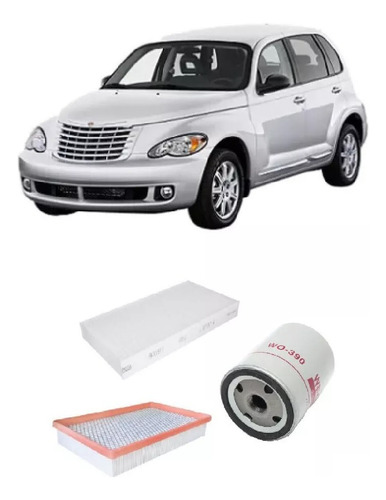 Kit Filtros Wega Chrysler Pt Cruiser 2.4 16v 2005 Até 2010