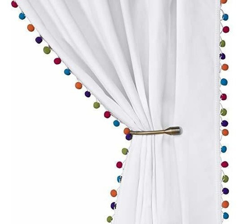 Lordtex - Cortinas De Pompones Multicolores Para Habitación