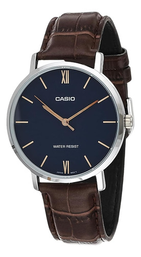 Casio Mtp-vt01l-2b Reloj Analógico Minimalista Para Hombre C