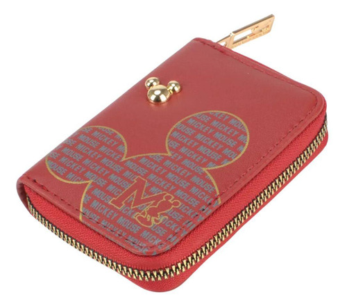 Mini Carteira Mickey Mouse Porta Cartões Ca27884 Vermelho