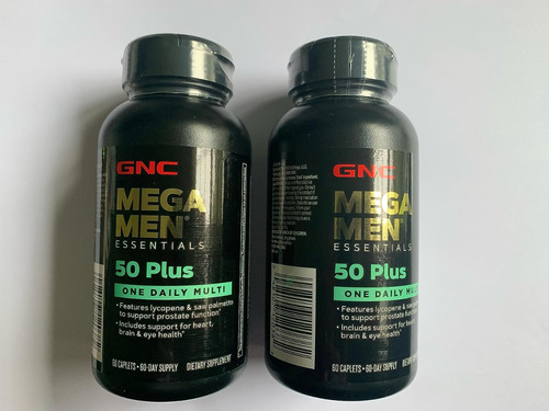 Gnc Mega Men 50 Plus One Daily Multivitamin, Paquete Doble,