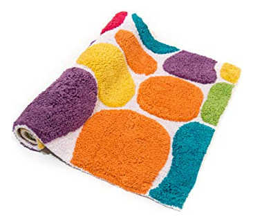 Alfombra De Baño Multicolor Arcoíris 61 X 91 Cm