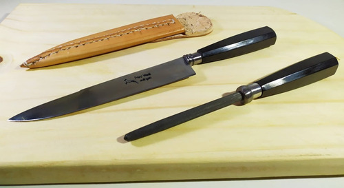 Set  Cuchillo Solingen + Chaira + Vaina + Tabla De Regalo