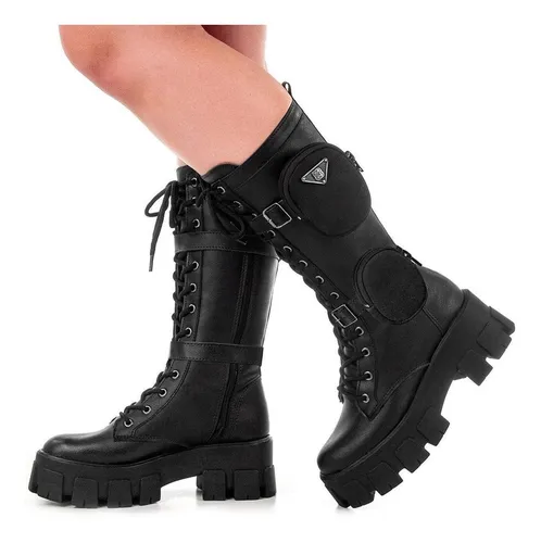 Botas militares con bolsillos hot sale