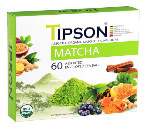 Te Verde Matcha Tipson Caja 60 Bolsas