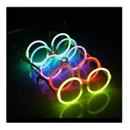 Imagen 2 de 10 de Pack 9 Lentes Con Luz Led Cotillón Fiestas Bodas Cumpleaños